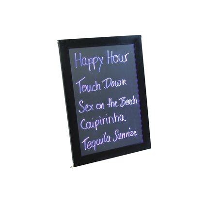 LED-illuminated Advertising/Writing Board in a picture frame design