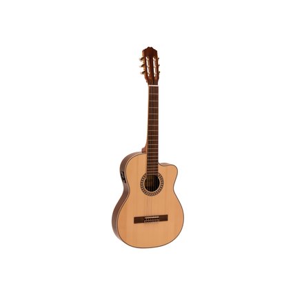 Thinline classical guitar with pickup system