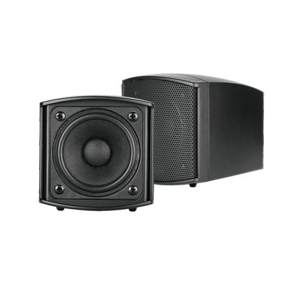 Speaker pair with mount, 2.5" full-range speakers and 15 W RMS