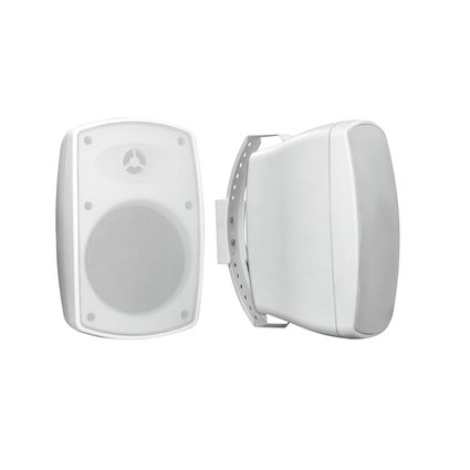 Weatherproof wall speaker pair (IP65) with 4" woofers and 16 W RMS