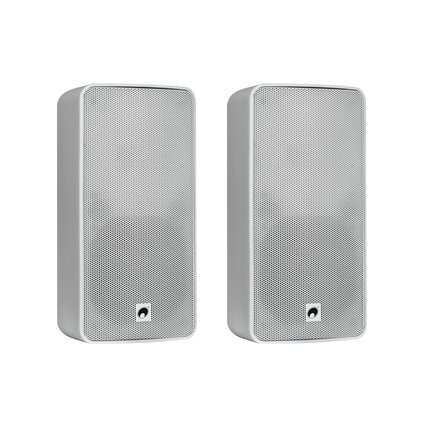 2 weatherproof 6" wall speakers with mount, 80 W RMS