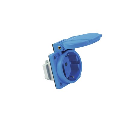 Blue safety outlet 16 A 250 V IP54