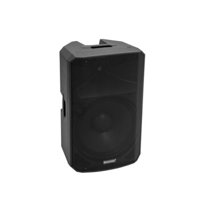 Active 2-way speaker system (15") with 150 W RMS for PA and DJ applications with audio player and Bluetooth