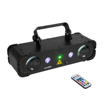4in1-Lichteffekt mit LED-Matrix, Schwarzlicht, RG-Laser und Stroboskop