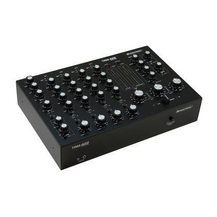 4-channel rotary mixer with 3-band frequency isolator and filter section for DJs