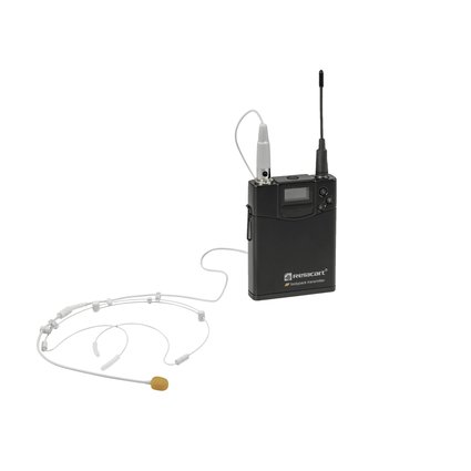 Bodypack transmitter with PLL multifrequency transmitter, 823-832 + 863-865 MHz
