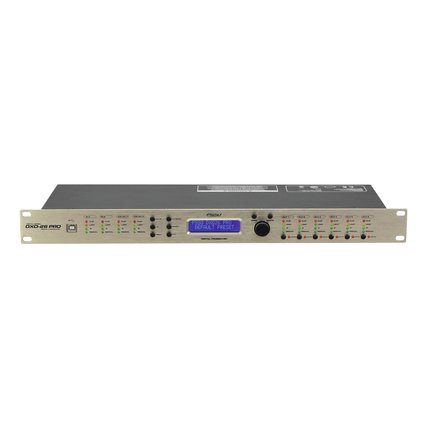 Digital speaker management system with real-time network communication, 2 inputs and 6 outputs