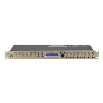 Digital speaker management system with real-time network communication, 4 inputs and 8 outputs