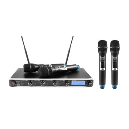 4-channel microphone system with UHF PLL technology