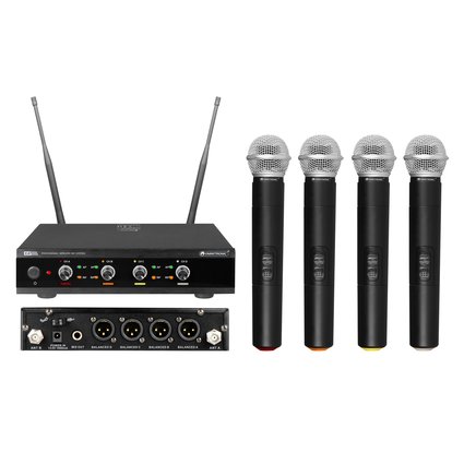 License-free 4-channel wireless microphone system