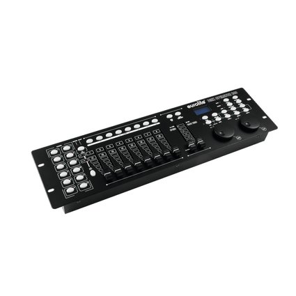 Console for 12 lighting effect units with up to 20 DMX channels, 2 jog wheels