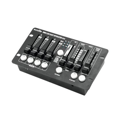 Compact DMX controller for 4 LED spotlights with up to 4 colors each