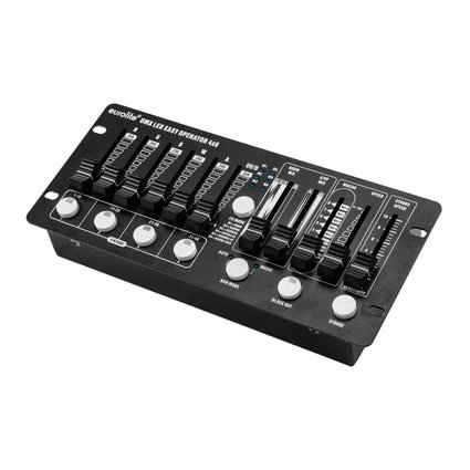 Compact DMX controller for 4 LED spotlights with up to 6 colors each