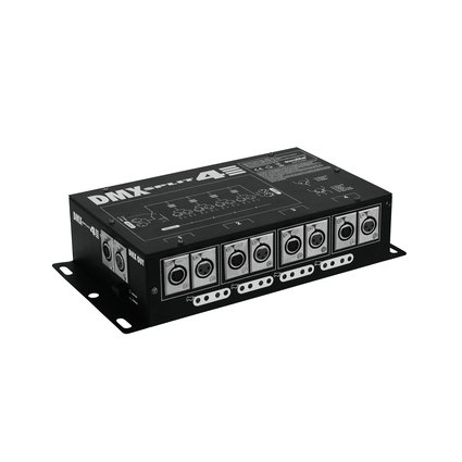 Splitter with 4 galvanically isolated outputs, 3-pin & 5-pin XLR sockets