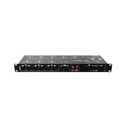 Splitter (RDM) with 8 galvanically isolated outputs, 3/5-pin & QuickDMX XLR sockets