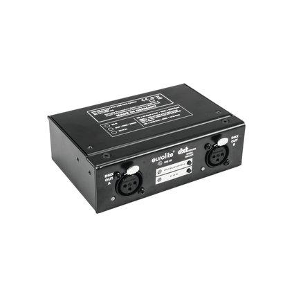 RDM-capable DMX splitter, 1in/2out with signal boost