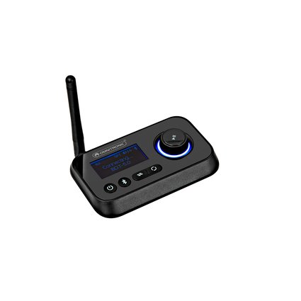 3-in-1 Bluetooth audio adapter with transmitter/receiver/bypass mode and dual link