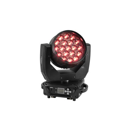 Washlight with 19 intense 15 W LEDs (4in1) and motorized zoom