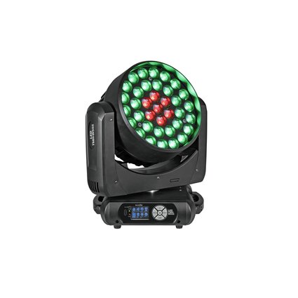 Washlight à 37 LED RGBW 15 W puissantes, zoom, macros, motifs et paramètres de température de couleur