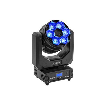 Hybrid moving head with RGBW LEDs, zoom, macros, patterns and color temperature presets