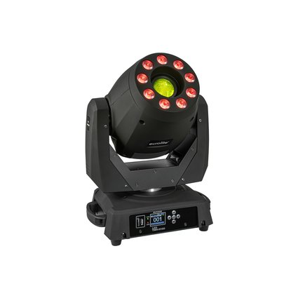 LED Moving Head hybrid spot/wash with rotating gobos, color wheel, prism and QuickDMX port