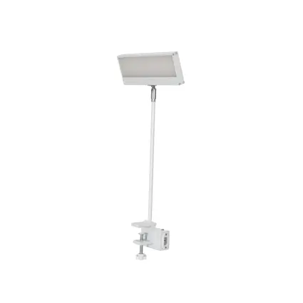 LED-Fluter mit 3 Farbtemperaturen an Auslegerarm mit Schraubklemme zur Befestigung