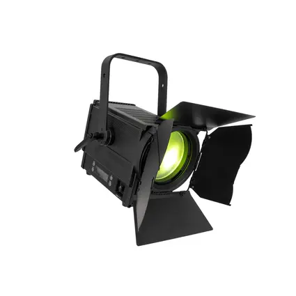 Fresnel spotlight (fresnel lens), 120-W-COB (chip-on-board)-LED  4in1 QCL RGBL, extremely quiet, DMX