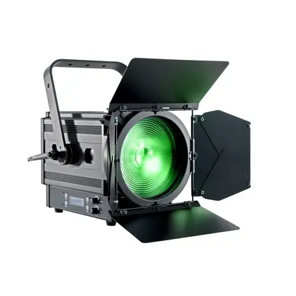 Fresnel spotlight (fresnel lens), 230-W-COB (chip-on-board)-LED  4in1 RGBL, extremely quiet, DMX