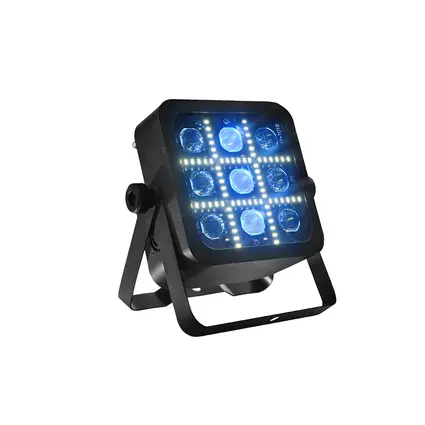 LED-Scheinwerfer mit 9 einzeln ansteuerbaren Beams und 4 zusätzlichen Strobestreifen