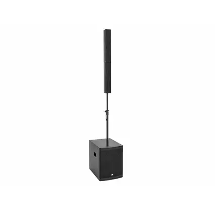 Système de sonorisation mobile à colonne avec DSP,table de mixage, lien stéréo Bluetooth, 800 W RMS