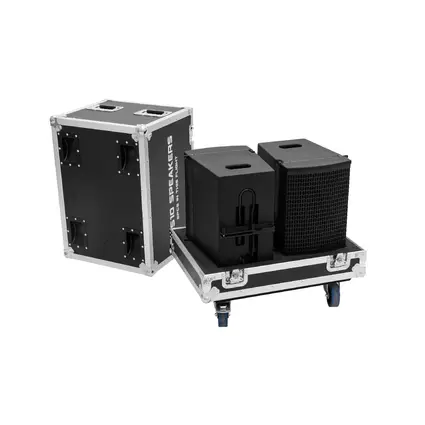 Ultrakompaktes Linearray-Set (aktives + passives Modul) mit DSP im Roadcase