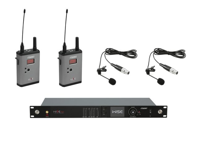 License-free true diversity wireless receiver incl. 2x pocket transmitter 2x lavalier microphone-MainBild