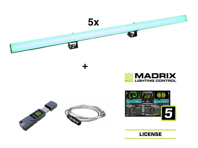 EUROLITE Set 5x LED PR-100/32 Pixel DMX Rail + Madrix Software-MainBild