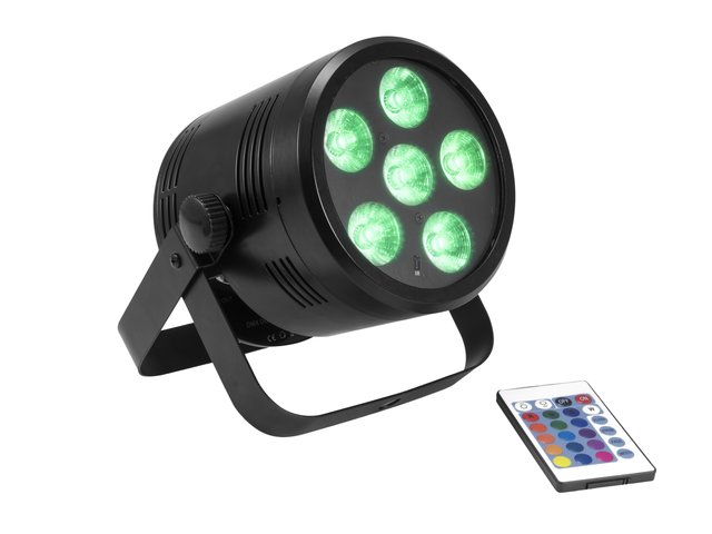 Battery-powered LED spotlight with RGBW color mixing, incl. IR remote control-MainBild