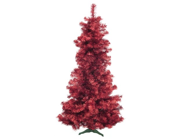 Classic fir tree in trendy metallic red-MainBild