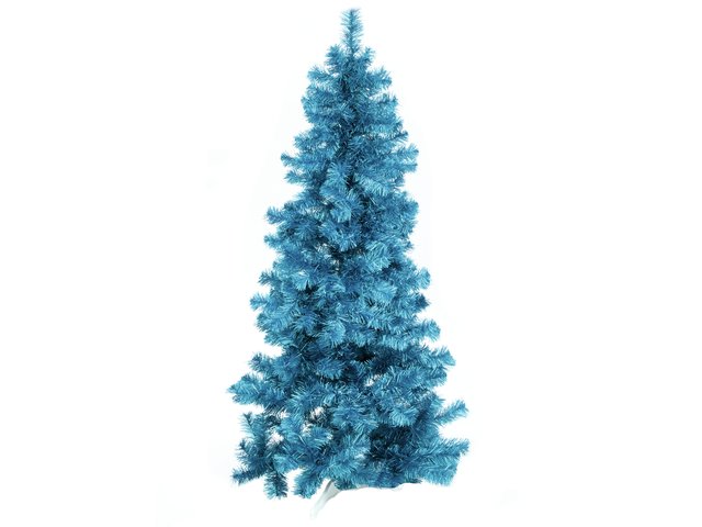 Classic fir tree in trendy metallic turquoise-MainBild