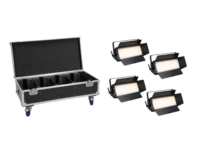 EUROLITE Set 4x LED PLL-576 CW/WW Panel + Case with wheels-MainBild