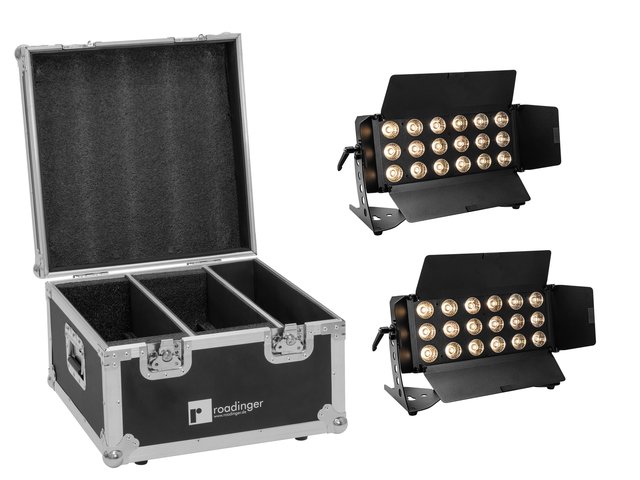 EUROLITE Set 2x LED CLS-18 QCL RGB/WW 18x7W + Flightcase-MainBild