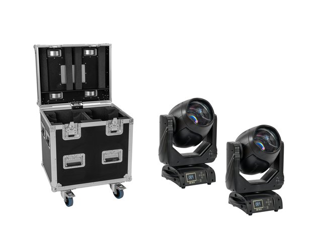 FUTURELIGHT Set 2x DMB-100 LED Moving-Head + Flightcase with wheels-MainBild