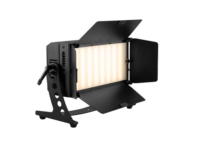 DMX-controlled surface light with 384 dual white LEDs, QuickDMX port, diffuser and barn doors-MainBild