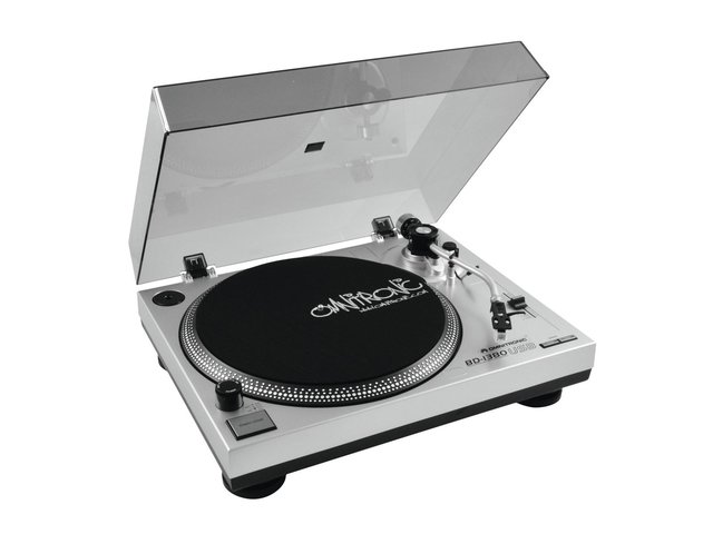 Belt drive DJ turntable with USB interface and recording software, silver-MainBild
