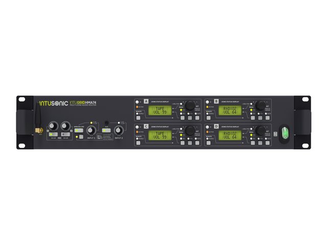 19" audio router, 5 stereo & 2 mic inputs, IR remote an RS485 control option-MainBild