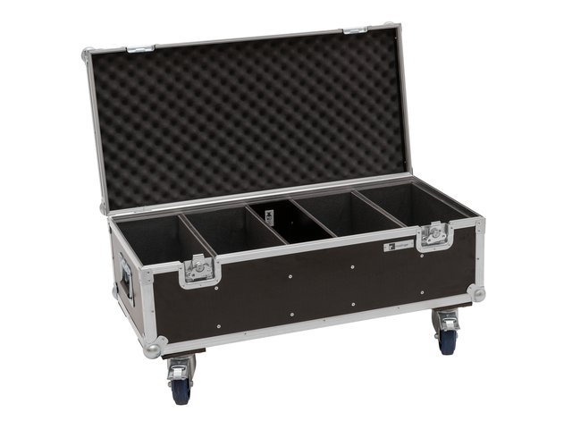 ROADINGER Flightcase 4x Audience Blinder 2 x 100 W LED COB CW/WW avec roulettes-MainBild