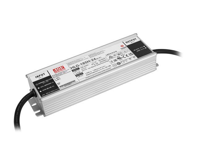 HLG-185H-24 LED-Schaltnetzteil IP67, 187 W / 24 V / 7,8 A-MainBild