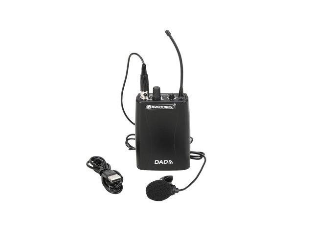 Bodypack transmitter with lavalier microphone-MainBild