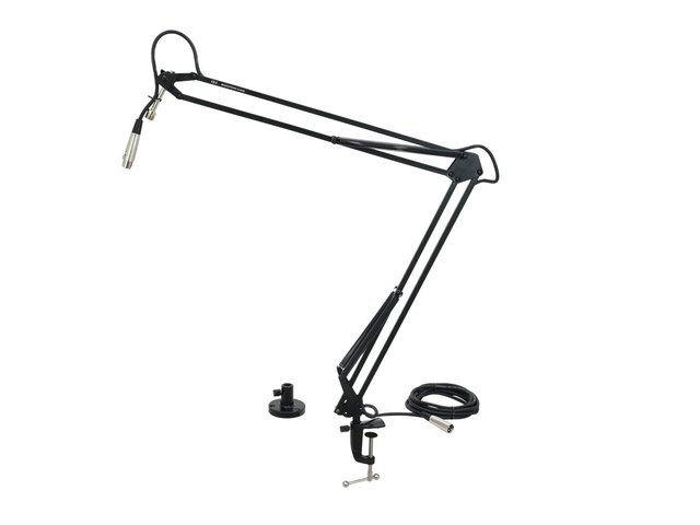Telescopic arm with XLR cable, can be screwed or mounted onto tabletops-MainBild