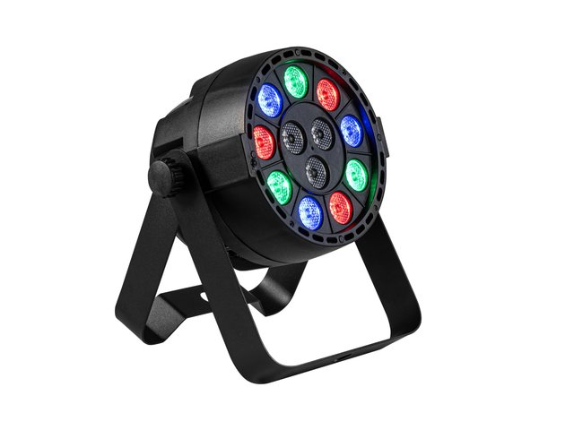 DMX spotlight with 12 x 1 W LED in the colors red, green, blue and white-MainBild