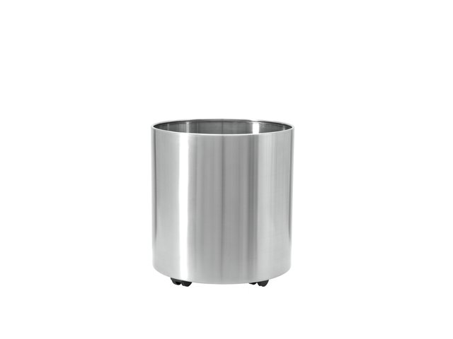 Stainless steel cachepot, round-MainBild