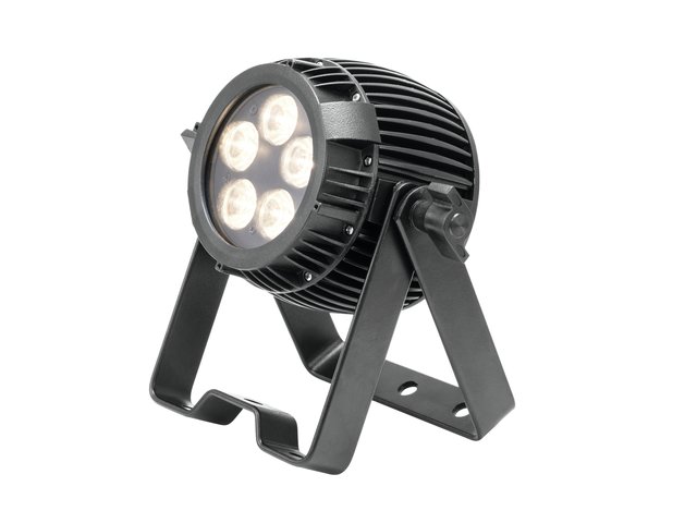 Compact, weather-proof DMX spot (IP65) with 5 x 5 W LED (warm white)-MainBild
