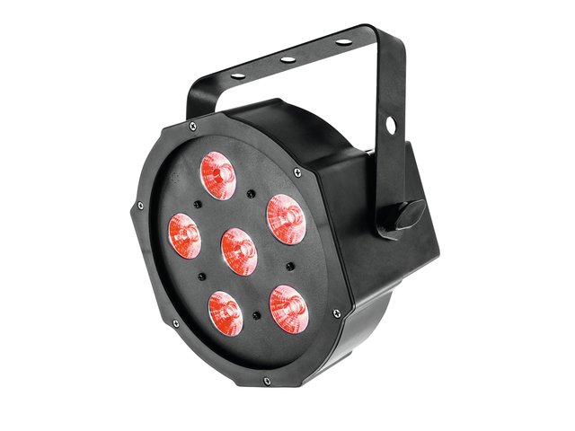 Flacher Scheinwerfer mit 6 x 8-W-3in1-LED mit RGB-Farbmischung-MainBild